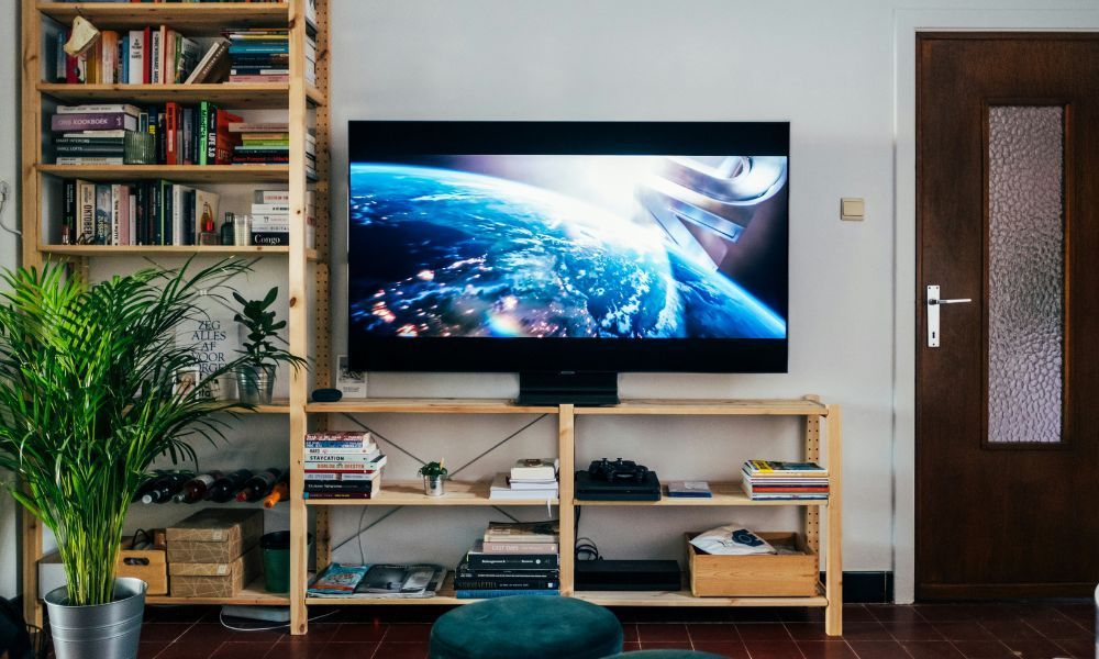 Wohnzimmer mit Fernseher